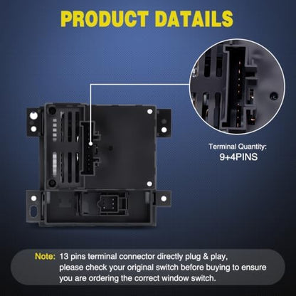 Nilight Headlight Dimmer Switch for 1998-2005 Chevy Blazer GMC Jimmy
