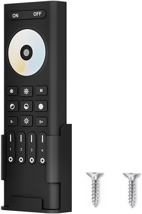 RC02RFB Wireless 2.4G RF 4 Zone CCT Dual White Wall Mounted & Mobile Smart Remote Powered by 2XAAA Batteries 3V Work with C02W C02Z C02RF Controller