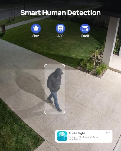 ANNKE Solar Wireless Security Camera Outdoor, 4K NVR, 8-Cam Kit PT, 1TB HDD