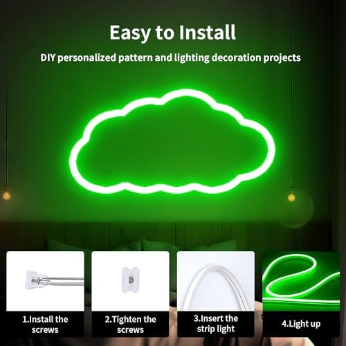 iNextStation Green LED Light Strip 16.4FT LED Rope Lights (with DC12V Plug)