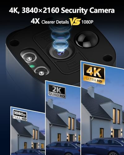 4K PoE Dome Wired Security Camera System for Home Security Outdoor