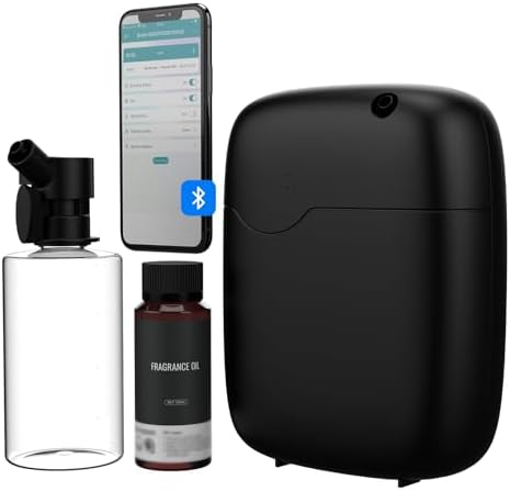 Commercial Scent Machine, HVAC Waterless Essential Oil Diffuser 3000 Sq.Ft, Whole Home,Smart App Control Cold Air Fragrance System for Hotel Lobby, Retail, Large Home (400ml)