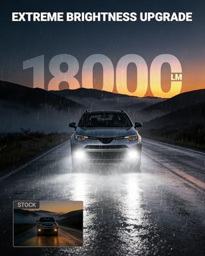 SEALIGHT H11/H16/H8 LED Fog Light Bulbs, 18000LM 6500K White-2 Pack