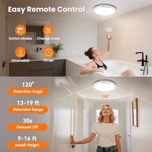 Rechargeable Ceiling Light with Remote, 10000mAh, 1 Pack
