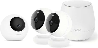 Noorio Home Security System with T120 Camera x1, B200 Camera x2，Hub x1