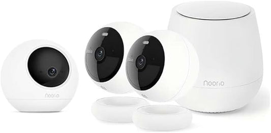 Noorio Home Security System with T120 Camera x1, B200 Camera x2，Hub x1