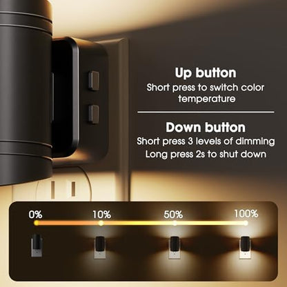 Briignite Night Lights Plug into Wall, 3CCT Modern LED Night Light