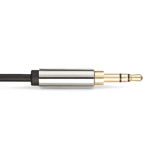 Amazon Basics 2-Pack 3.5mm Stereo Audio Cable for Car Stereo, Speaker or Subwoofer with Gold-Plated Plugs, Smartphone Compatible, 4 Foot, Black