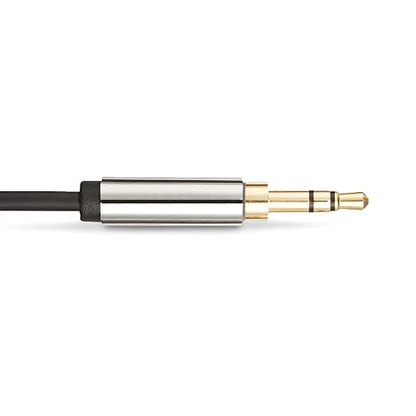 Amazon Basics 2-Pack 3.5mm Stereo Audio Cable for Car Stereo, Speaker or Subwoofer with Gold-Plated Plugs, Smartphone Compatible, 4 Foot, Black