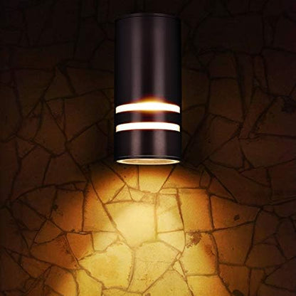 rosykite Brown Outdoor Wall Sconce, Modern Patio Exterior Light Fixture
