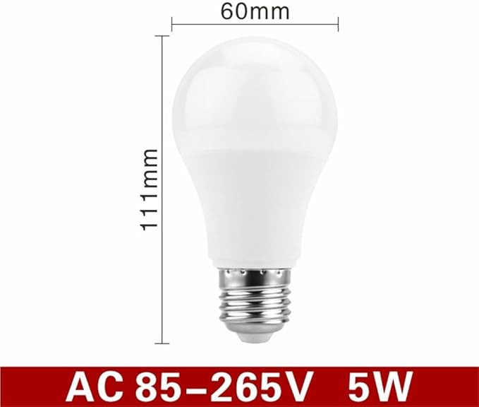 YSJX Lights, 4-Pack, LED Smart Sensor Bulb, E27 5W/7W/9W/12W AC85-265V Day Night Light, Outdoor Auto ON/Off Lamps, Household Bulbs(5W)