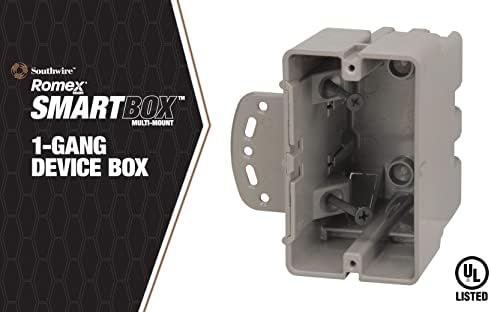 Southwire MSBMMT1G 1 Gang Multi Mount Device Box with Depth Adjustable; Heavy Duty 42lb