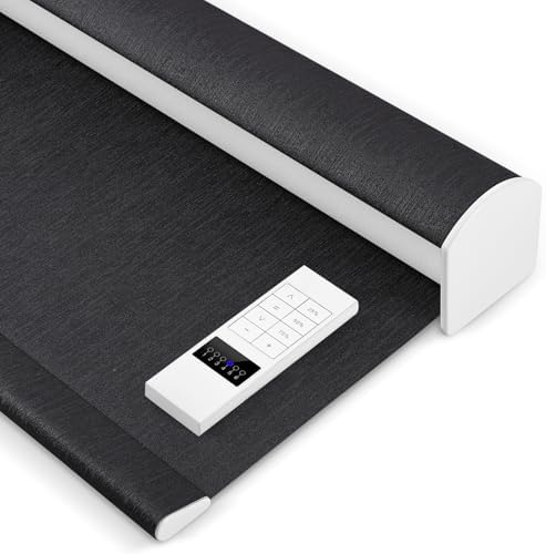 ZSHINE Motorized Blackout Roller Shades Remote Control Rechargeable(82164F)