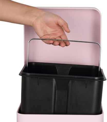 happimess Betty 8 Gal Step Trash Can Soft-Close Lid, Blush Pink