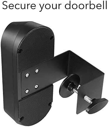 Wasserstein Anti-Theft Mount Compatible with Google Nest Doorbell Battery - No-Drill Installation (Black)