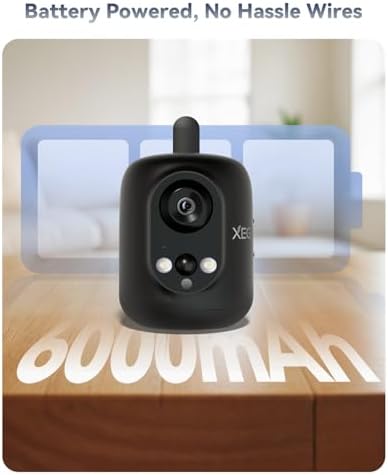 Xega 4G LTE Cellular Security Camera Indoor Wireless, 2K No WiFi Camera
