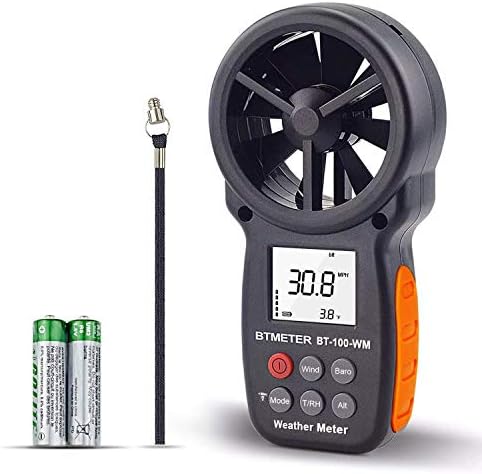 BTMETER BT-100WM Handheld Anemometer, Wind Speed Meter, Digital Barometer