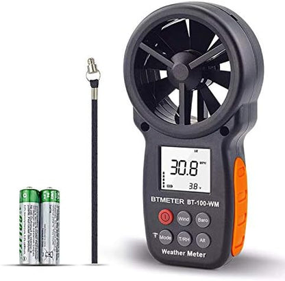 BTMETER BT-100WM Handheld Anemometer, Wind Speed Meter, Digital Barometer