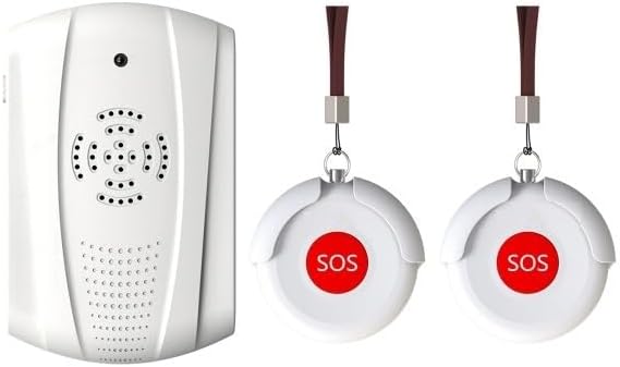 Generic Care Alert System - Wireless Call Buttons & Pager - Elderly Assistance - 300 ft Range