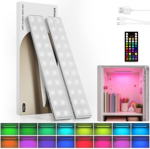 EZVALO Color Changing Locker Light, Bookshelf Light with Remote