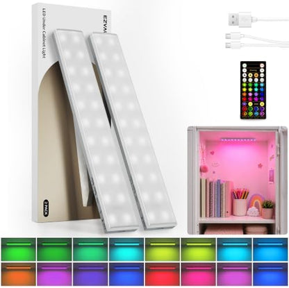 EZVALO Color Changing Locker Light, Bookshelf Light with Remote