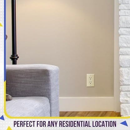 ENERLITES 1-Gang Ivory Decorator Switch Outlet Wall Plate Cover, 10 Pack