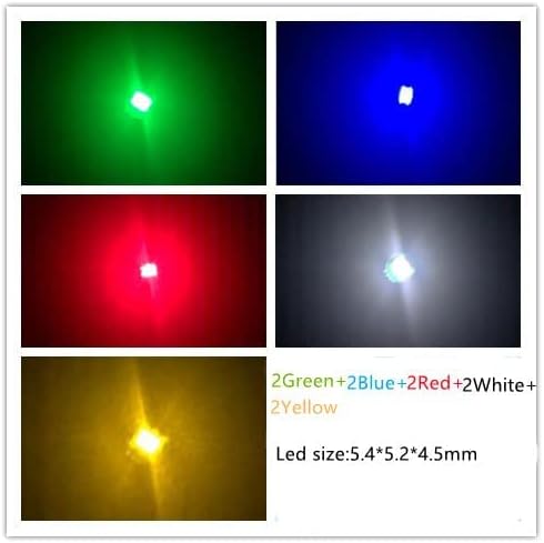 Taidacent Micro USB 50mm Remote Wireless LEDs and Coil Inductive Induction Led Lamp Light Up Wireless Charger/Charging Kit for Model Decoration Magical Toys (Only 10PCS 5.4MM Multi Color LEDs)