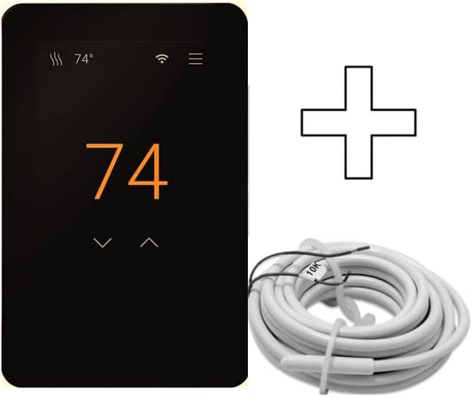 SunTouch CommandPLUS Floor Heating Thermostat SunStat 500950 Universal WiFi Programmable Touchscreen + Floor Sensor Included 120V/240V