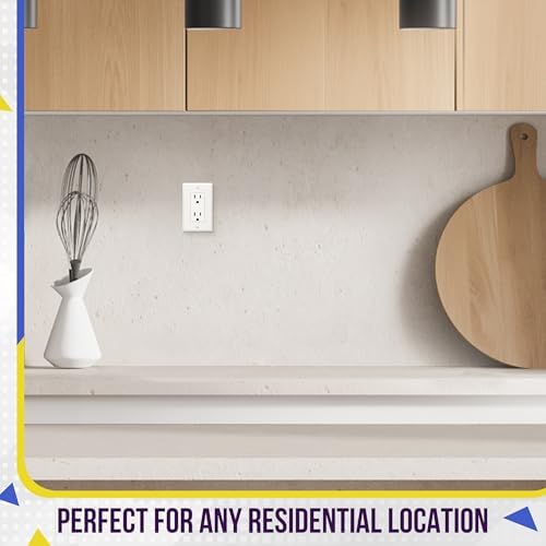 ENERLITES 1-Gang White Decorator Switch Outlet Wall Plate Cover, 10 Pack