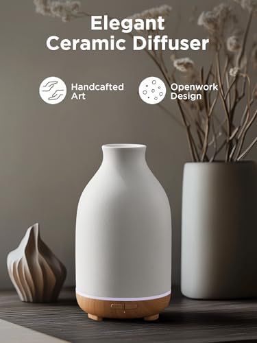 InnoGear 150ml Ceramic Essential Oil Diffuser, Diffusers for Home, Yellow