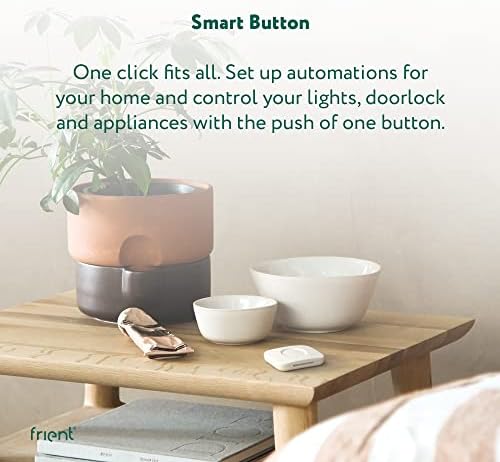 frient Smart Button | Scene Controller | Home Automation | Easy On/Off Switch of Appliances and Automations | Waterproof | Zigbee | Works with SmartThings, Homey, and Home Assistant