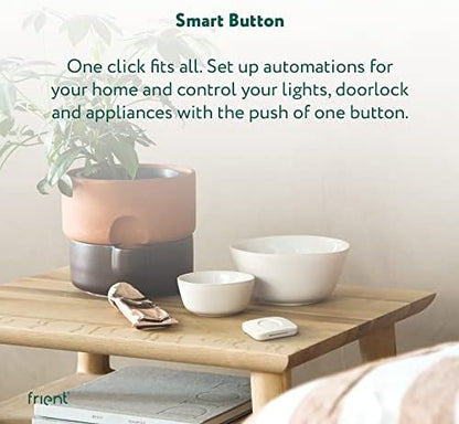 frient Smart Button | Scene Controller | Home Automation | Easy On/Off Switch of Appliances and Automations | Waterproof | Zigbee | Works with SmartThings, Homey, and Home Assistant