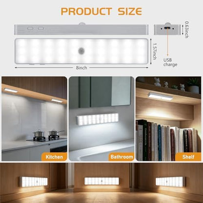 Racokky Under Cabinet Lighting with Remote, Motion Activated RV Step Light
