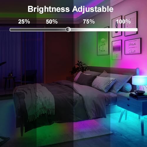 echosari 9.8FT 90Led RGB Strip Lights Battery Powered Remote Control, 8 Modes, Dimmable, Timer, Self-Adhesive, Cuttable, Waterproof, for TV Computer Monitor/Screen Decor (Pack of 3)