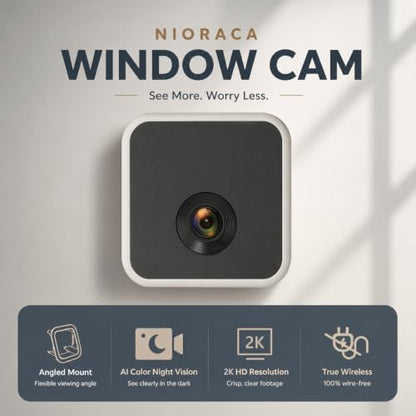2K Wireless Window Cameras for Home Security, 6s Pre-Roll