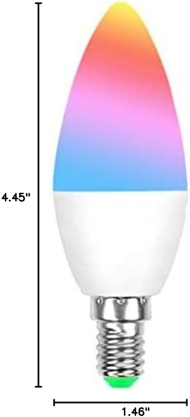 Homekit E12 Smart Light Bulb Dimmable RGBCW Works with Apple Homekit Siri Voice Control