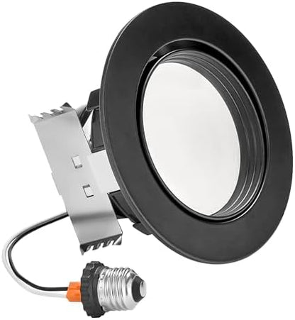 Maxxima 4 in. Rotatable LED Retrofit Downlight Gimbal, 950 Lumens, 5 CCT