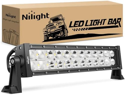 Nilight 13.5Inch 72W Spot Flood Combo Led Light Bar Off Road Lights Boat Fog Driving Work Lights for ATV SUV Trucks