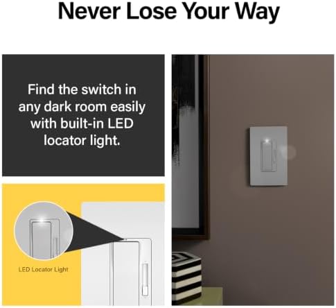 Legrand Radiant 450W LED Dimmer Light Switch 3-Way Rocker Tri-Color 1-Pack