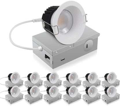 Adetu 12 Pack 3 Inch 5CCT Anti-Glare LED Downlight, Recessed Ceiling Light
