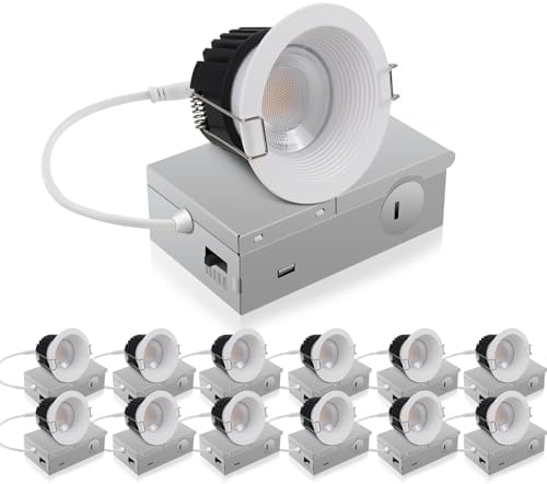 Adetu 12 Pack 3 Inch 5CCT Anti-Glare LED Downlight, Recessed Ceiling Light