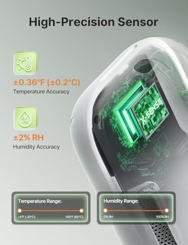 X-Sense Smart Wi-Fi Thermometer Hygrometer, 3 Sensors & Base Station