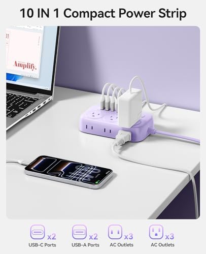 ORICO Surge Protector Power Strip, PD20W Multiple Outlets Extension Cord