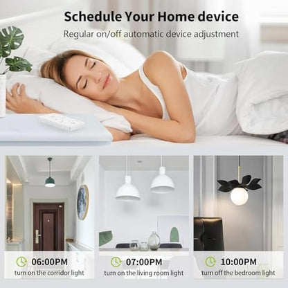 Hummptom Dimmer Switch with Remote Control, Wireless Remote Light Switch, Single Pole Dimmer Light Switch Support 2.4G&5G Compatible with Alexa