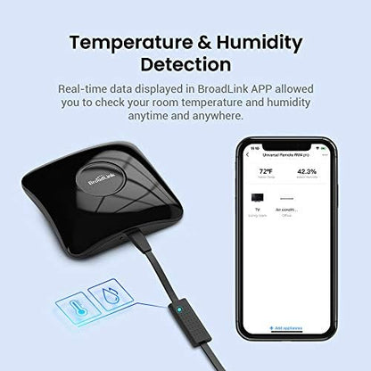 BroadLink RM4 Pro S IR RF Hub, Temp Humidity Sensor Cable 2.4G Wi-Fi