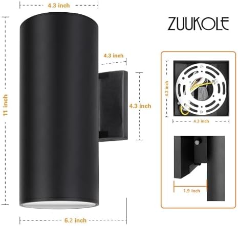 Dusk to Dawn Outdoor Wall Sconce, Waterproof Exterior Light Fixture