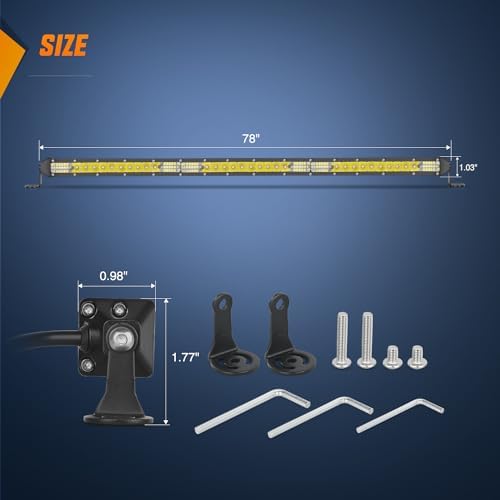Nilight Slim LED Light Bar 31 Inch 78LED Single Row Spot Flood Combo Fog Driving Work Roof Bumper Lamp Offroad Lighting for 4x4 Trucks SUV ATV UTV