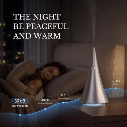 Waterless Essential Oil Diffuser，Bluetooth App Control for Large Rooms