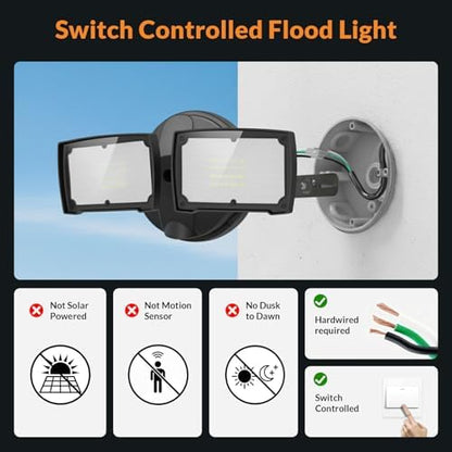LEPOWER 28W Flood Lights Outdoor - 3000LM Brightness LED Security Lights