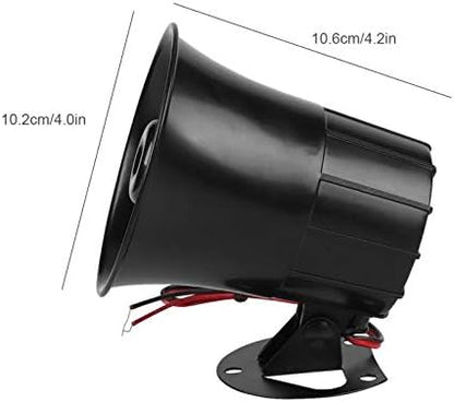 Wired Alarm Siren Horn 15W DC 6 to 12V Security Siren with Bracket for Home Security Alarm System